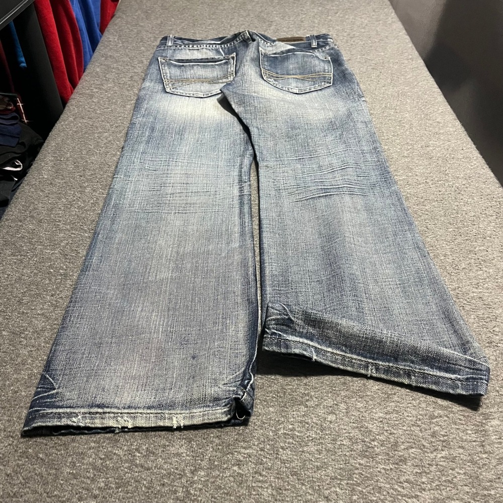 Express Jeans Mens 30x30 Kingston Classic Low Rise Boot Cut Blue Denim Wash
